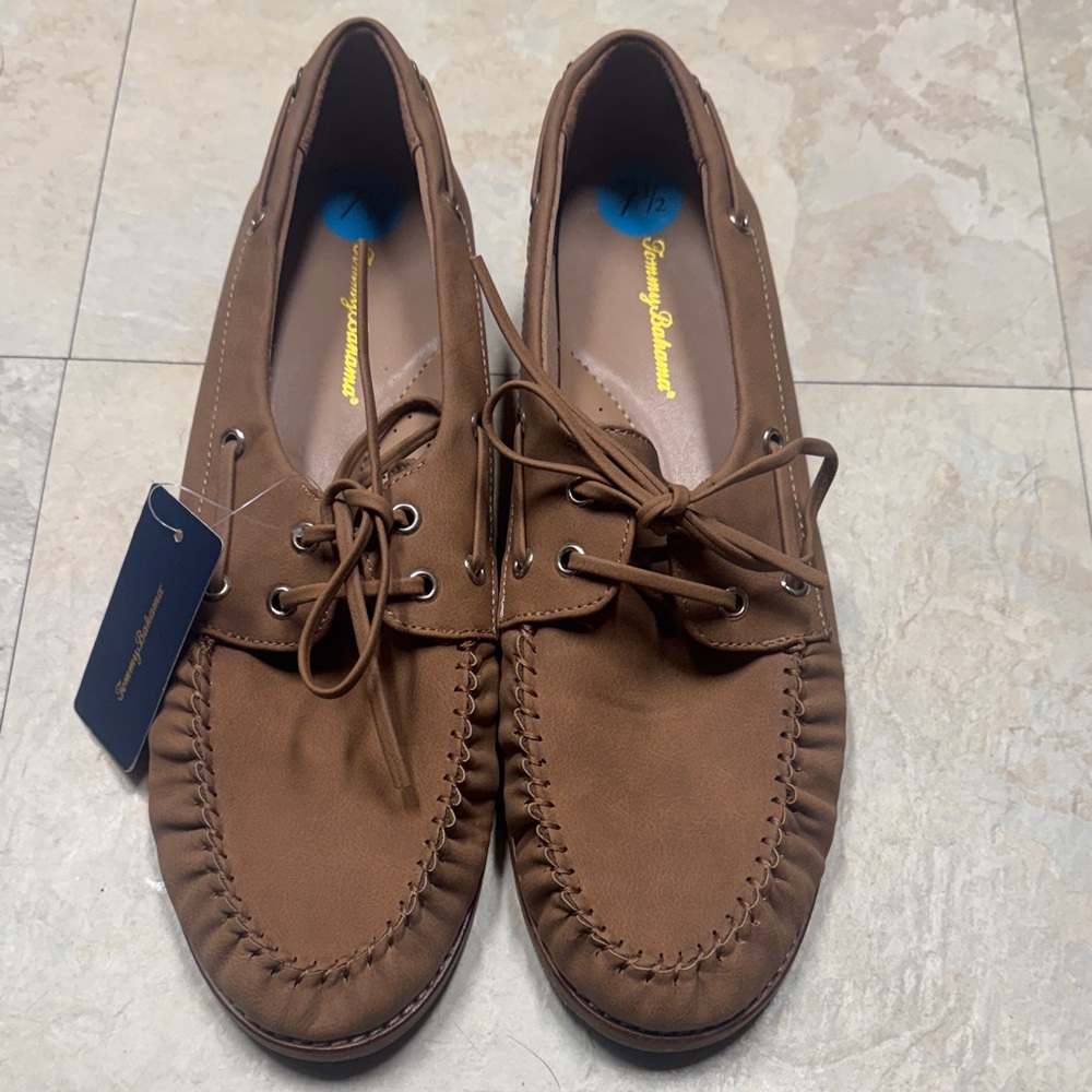 Tommy Bahama size 7.5 NEW Nahara Brown Loafers shoes iflex